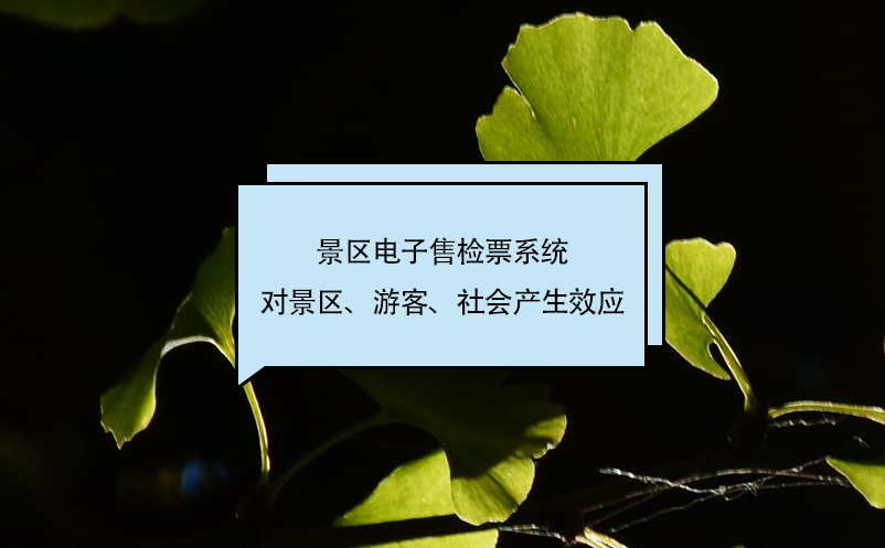 景区电子售检票系统对景区、游客、社会产生效应