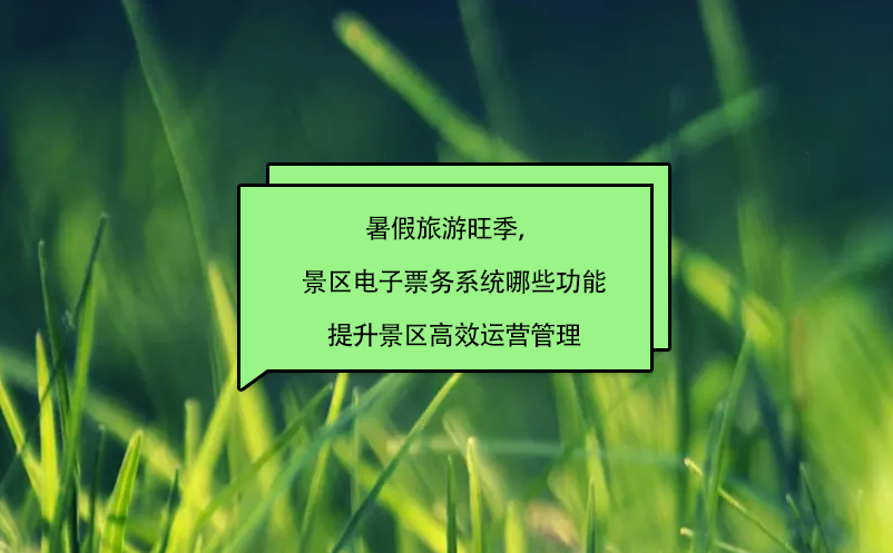 暑假旅游旺季，景区电子票务系统哪些功能提升景区高效运营管理