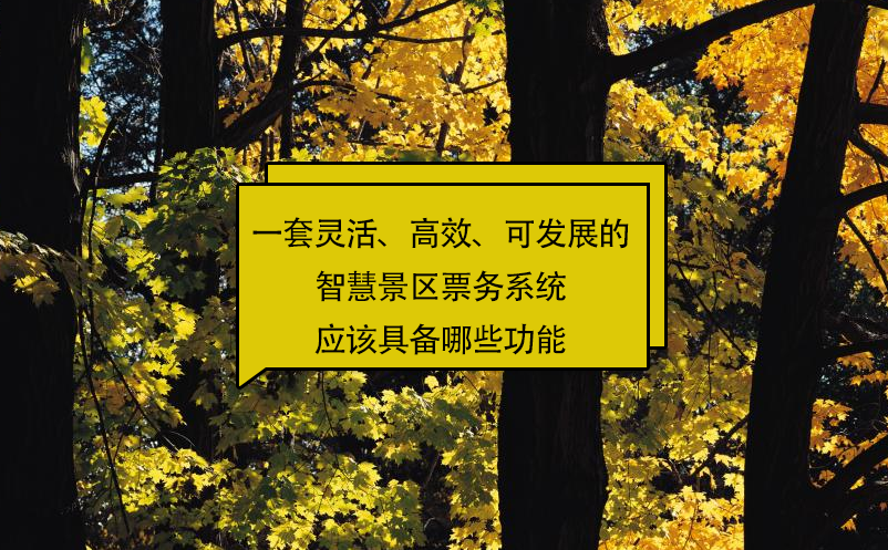 一套灵活、高效、可发展的智慧景区票务系统应该具备哪些功能?