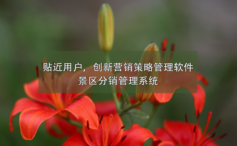 贴近用户，创新营销策略管理软件---景区分销管理系统