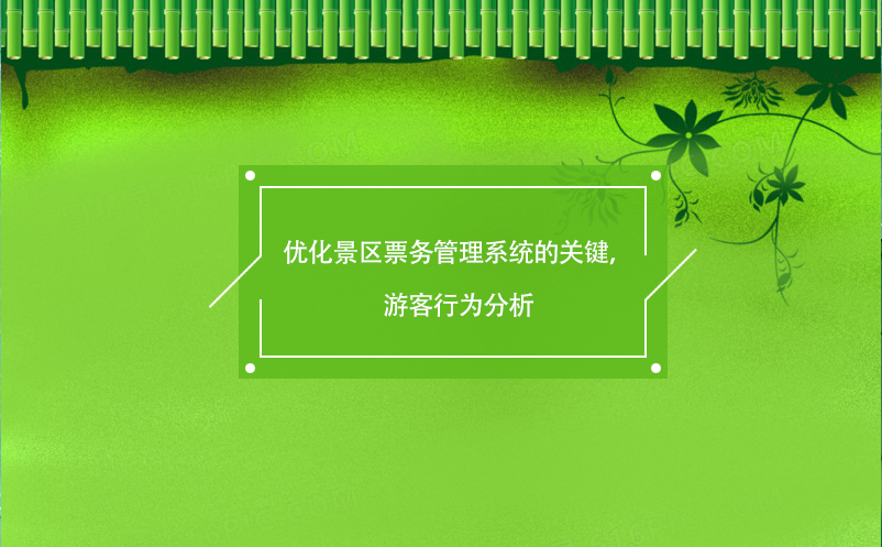优化景区票务管理系统的关键，游客行为分析