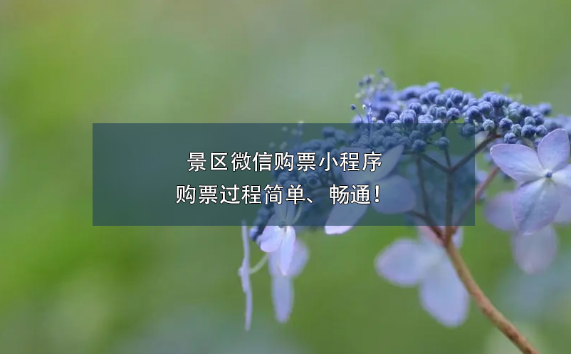 景区微信购票小程序的购票过程简单、畅通！